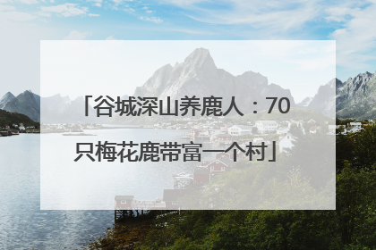 谷城深山养鹿人：70只梅花鹿带富一个村