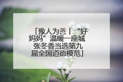 豫人为善丨“好妈妈”温暖一座城 张冬香当选第九届全国道德模范