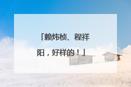 赖炜桢、程祥阳，好样的！
