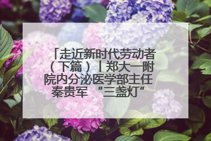 走近新时代劳动者（下篇）丨郑大一附院内分泌医学部主任秦贵军 “三盏灯”下的医者人生