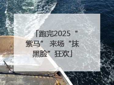 跑完2025“紫马” 来场“抹黑脸”狂欢