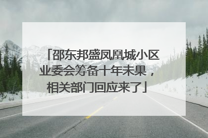 邵东邦盛凤凰城小区业委会筹备十年未果，相关部门回应来了