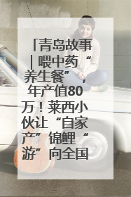 青岛故事｜喂中药“养生餐”，年产值80万！莱西小伙让“自家产”锦鲤“游”向全国