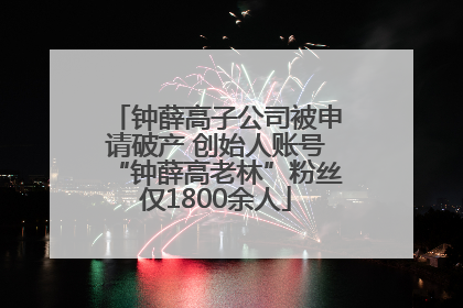 钟薛高子公司被申请破产 创始人账号“钟薛高老林”粉丝仅1800余人