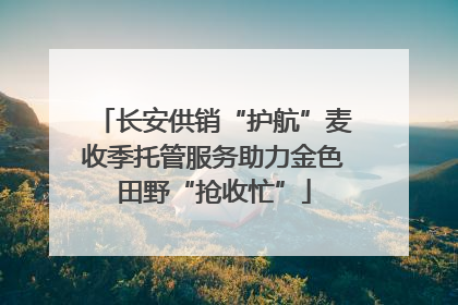 长安供销“护航”麦收季托管服务助力金色田野“抢收忙”