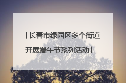 长春市绿园区多个街道开展端午节系列活动