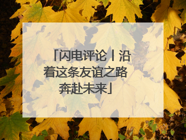 闪电评论丨沿着这条友谊之路奔赴未来