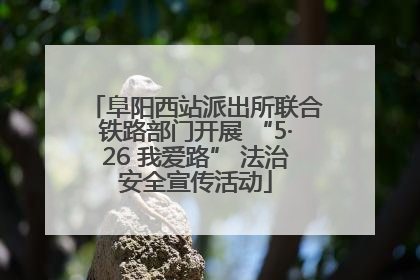 阜阳西站派出所联合铁路部门开展 “5·26 我爱路” 法治安全宣传活动