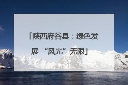 陕西府谷县：绿色发展 “风光”无限