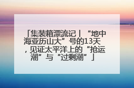集装箱漂流记丨“地中海亚历山大”号的13天，见证太平洋上的“抢运潮”与“过剩潮”