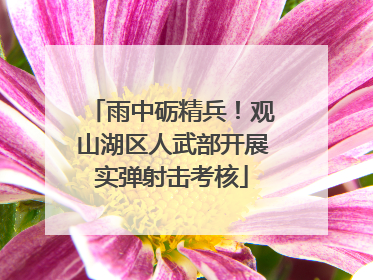 雨中砺精兵！观山湖区人武部开展实弹射击考核