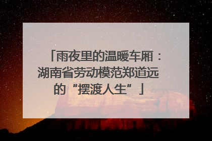雨夜里的温暖车厢：湖南省劳动模范郑道远的“摆渡人生”
