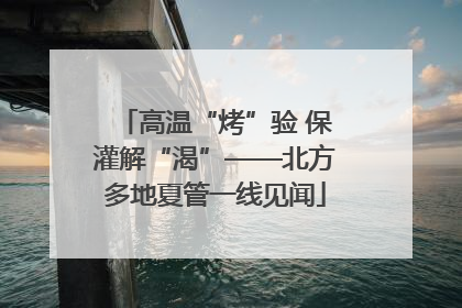 高温“烤”验 保灌解“渴”——北方多地夏管一线见闻