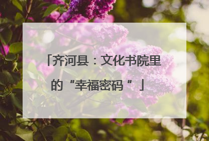 齐河县：文化书院里的“幸福密码 ”
