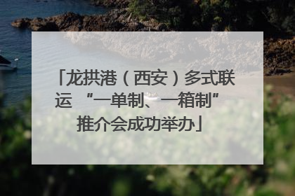 龙拱港（西安）多式联运 “一单制、一箱制” 推介会成功举办