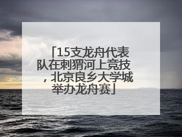15支龙舟代表队在刺猬河上竞技，北京良乡大学城举办龙舟赛
