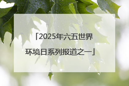 2025年六五世界环境日系列报道之一