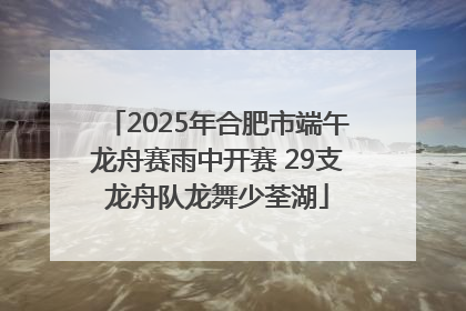 2025年合肥市端午龙舟赛雨中开赛 29支龙舟队龙舞少荃湖
