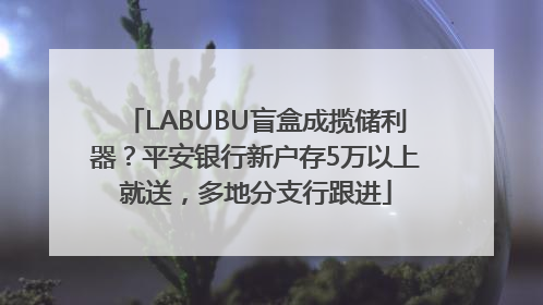 LABUBU盲盒成揽储利器？平安银行新户存5万以上就送，多地分支行跟进